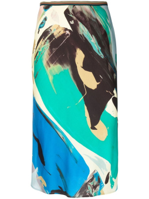

Patterned high-waisted midi skirt, Paul Smith Patterned high-waisted midi skirt