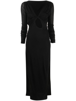 

Asymmetric cut-out detail maxi dress, Rick Owens Lilies Asymmetric cut-out detail maxi dress