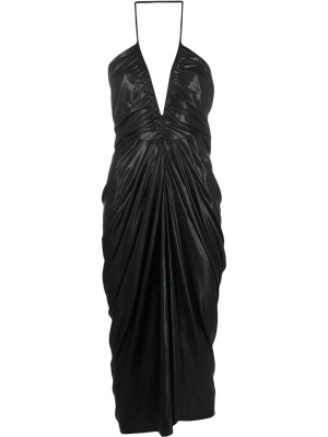 

Halterneck ruched dress, Rick Owens Lilies Halterneck ruched dress