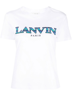 

Logo-embroidered cotton T-shirt, Lanvin Logo-embroidered cotton T-shirt