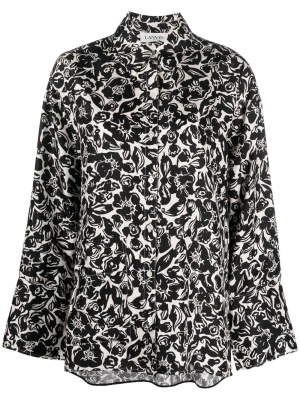 

Floral-print silk shirt, Lanvin Floral-print silk shirt