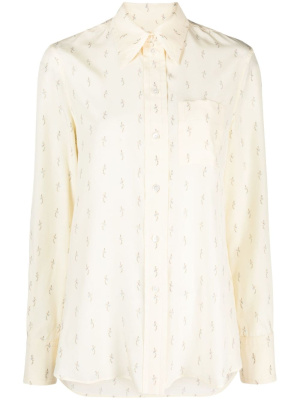 

Flower jacquard silk shirt, Lanvin Flower jacquard silk shirt
