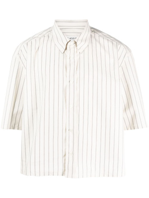 

Raw-edge pinstripe shirt, Lanvin Raw-edge pinstripe shirt