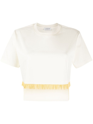 

Fringed cropped T-shirt, Lanvin Fringed cropped T-shirt
