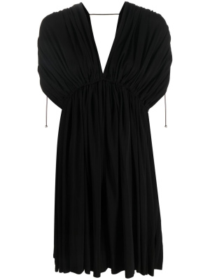 

V-neck ruched-detail mini dress, Lanvin V-neck ruched-detail mini dress