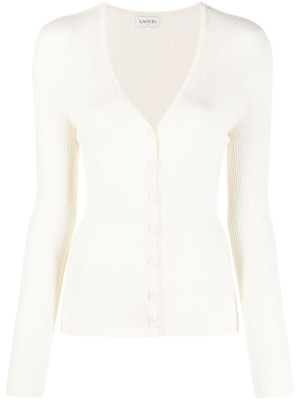 

Ribbed V-neck cardigan, Lanvin Ribbed V-neck cardigan