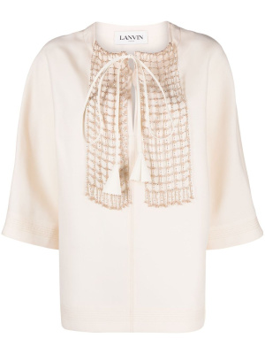 

Open-Neck embroidered blouse, Lanvin Open-Neck embroidered blouse