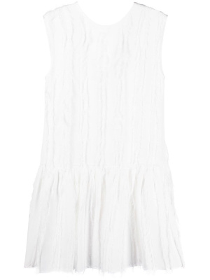 

Frayed-detail tiered minidress, Lanvin Frayed-detail tiered minidress