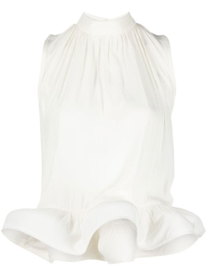 

Ruffled-hem sleeveless top, Lanvin Ruffled-hem sleeveless top