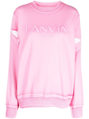 

Embroidered-logo crew-neck sweatshirt, Lanvin Embroidered-logo crew-neck sweatshirt