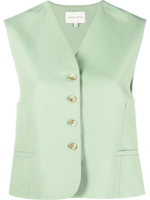 

Button-front tailored waistcoat, Loulou Studio Button-front tailored waistcoat