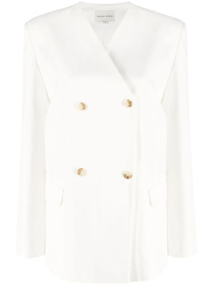 

Double-breasted button-fastening jacket, Loulou Studio Double-breasted button-fastening jacket