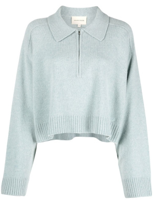 

Half-zip knitted jumper, Loulou Studio Half-zip knitted jumper