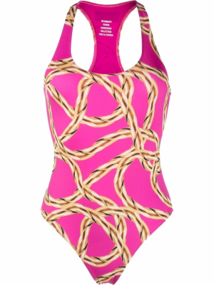 

Chain-link print swimsuit, VETEMENTS Chain-link print swimsuit