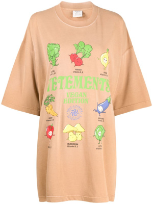 

Vegetables-print cotton T-shirt, VETEMENTS Vegetables-print cotton T-shirt