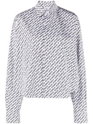 

Logo-print cotton shirt, VETEMENTS Logo-print cotton shirt