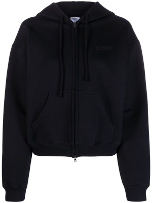 

Logo-print zip-up hoodie, VETEMENTS Logo-print zip-up hoodie