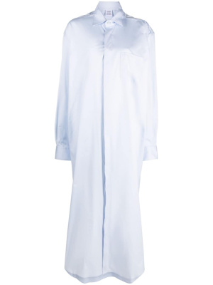 

Embroidered-logo shirt dress, VETEMENTS Embroidered-logo shirt dress