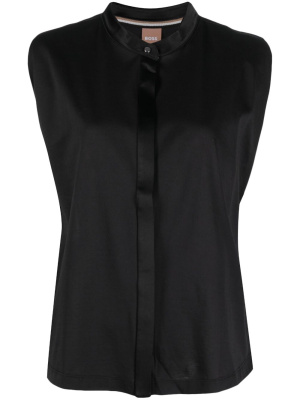 

Sleeveless silk-blend blouse, BOSS Sleeveless silk-blend blouse