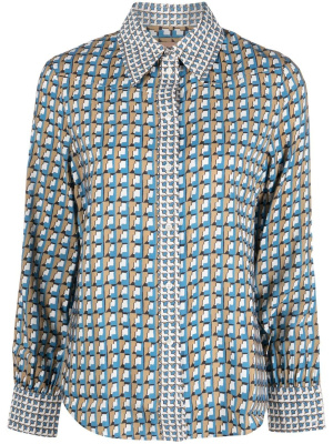 

Geometric-print long-sleeved shirt, BOSS Geometric-print long-sleeved shirt