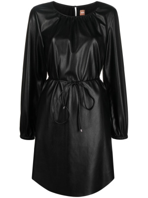 

Faux-leather belted dress, BOSS Faux-leather belted dress