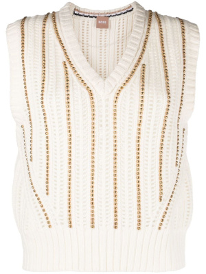 

Bead-detail knit vest, BOSS Bead-detail knit vest