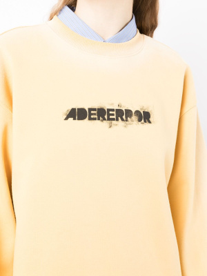 

Logo-print oversized sweatshirt, Ader Error Logo-print oversized sweatshirt