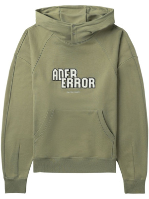 

Logo-embroidered cotton hoodie, Ader Error Logo-embroidered cotton hoodie