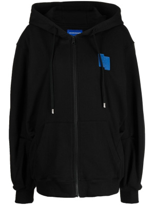 

Logo-patch zip-up hoodie, Ader Error Logo-patch zip-up hoodie