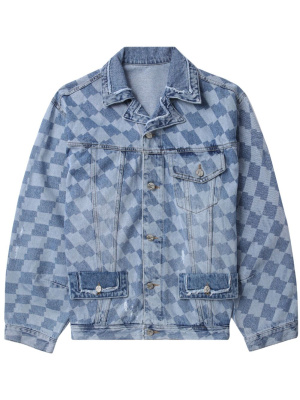 

Check-pattern denim jacket, Ader Error Check-pattern denim jacket