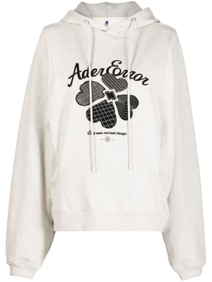 

Tever logo-embroidered hoodie, Ader Error Tever logo-embroidered hoodie