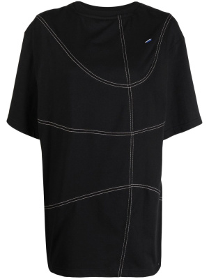 

Stitch-detail cotton T-shirt, Ader Error Stitch-detail cotton T-shirt