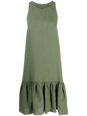 

Ruffled drop-waist linen dress, 120% Lino Ruffled drop-waist linen dress
