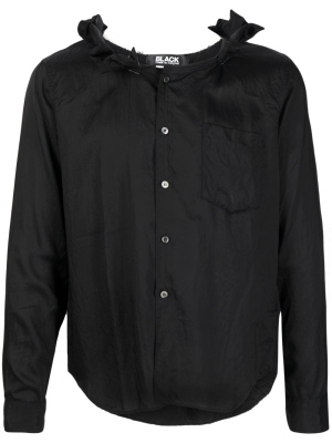 

Ruffle collar button-up shirt, Black Comme Des Garçons Ruffle collar button-up shirt
