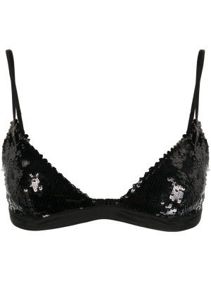 

Sequin-embellished bra top, KHAITE Sequin-embellished bra top