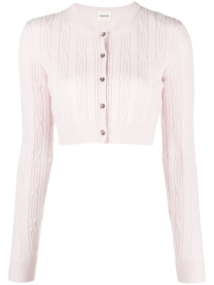 

Alaska cable-knit cropped cardigan, KHAITE Alaska cable-knit cropped cardigan