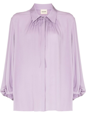 

Tie-fastening long-sleeve blouse, KHAITE Tie-fastening long-sleeve blouse