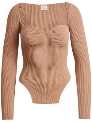 

The Maddy ribbed-knit top, KHAITE The Maddy ribbed-knit top