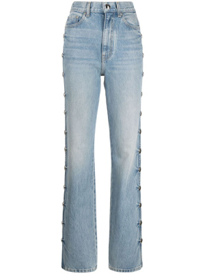 

Danielle studded straight-leg jeans, KHAITE Danielle studded straight-leg jeans