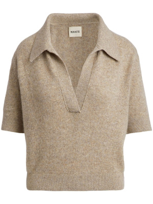 

The Shrunken Jo knitted top, KHAITE The Shrunken Jo knitted top