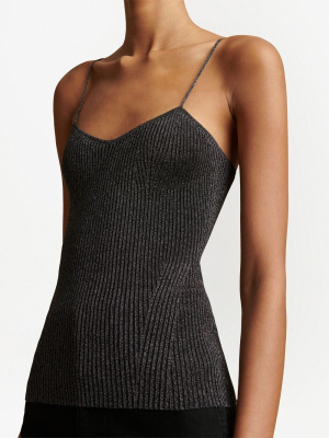 

Thin-straps ribbed-knit top, KHAITE Thin-straps ribbed-knit top