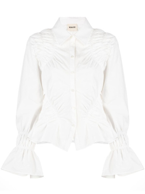 

Hallow smocked cotton top, KHAITE Hallow smocked cotton top