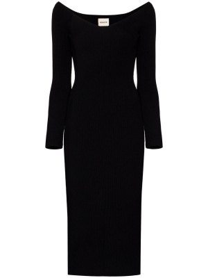 

Pia ribbed-knit midi dress, KHAITE Pia ribbed-knit midi dress
