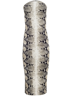 

Rumer snakeskin-print midi dress, KHAITE Rumer snakeskin-print midi dress