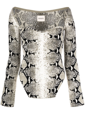 

Maddy snake-print top, KHAITE Maddy snake-print top