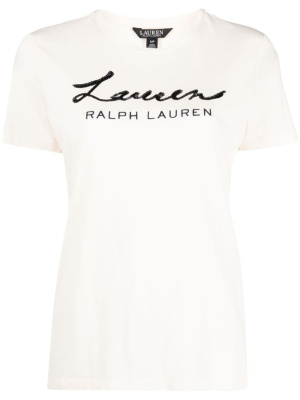 

Sequined logo T-shirt, Lauren Ralph Lauren Sequined logo T-shirt