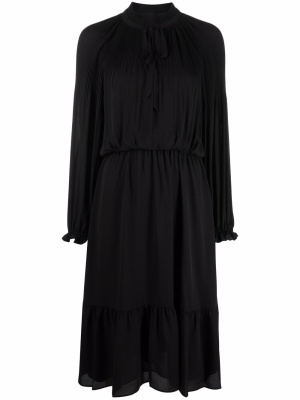 

Long-sleeve pleated smock dress, Lauren Ralph Lauren Long-sleeve pleated smock dress