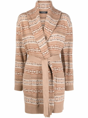 

Patterned wool-blend cardigan, Lauren Ralph Lauren Patterned wool-blend cardigan
