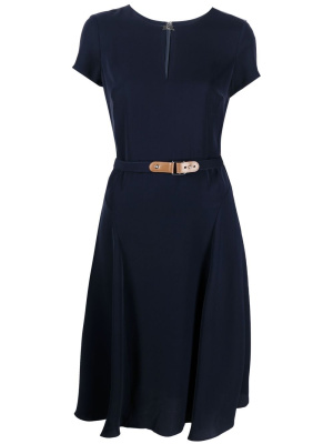 

Belted-waist short-sleeve dress, Lauren Ralph Lauren Belted-waist short-sleeve dress