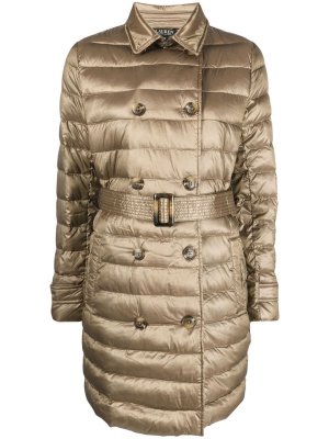 

Belted-waist padded coat, Lauren Ralph Lauren Belted-waist padded coat